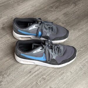 Nike Gray and Blue Athletic Shoes